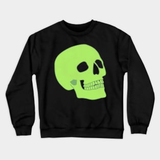 Minimal Neon Skull - green Crewneck Sweatshirt